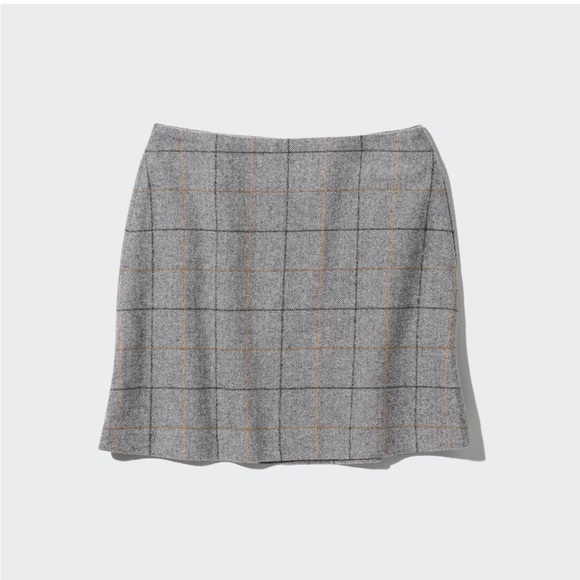 Uniqlo Dresses & Skirts - UNIQLO | Plaid wool blend mini skirt